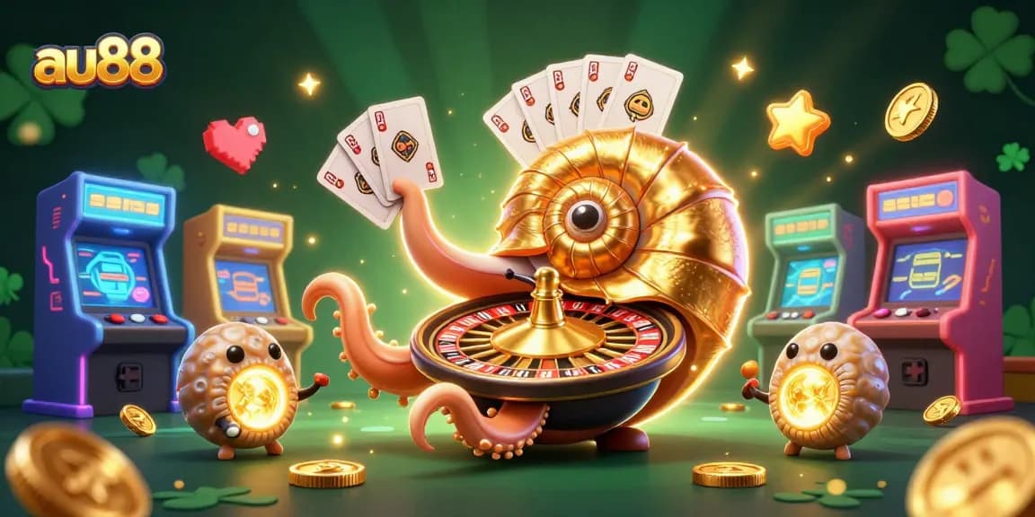 Engage with au88's colorful casino experience through dynamic gaming elements and vibrant characters.