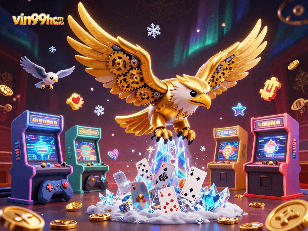 Experience thrilling gameplay at vin99hcm with a dynamic 3D casino adventure, from the golden eagle to holographic cards.