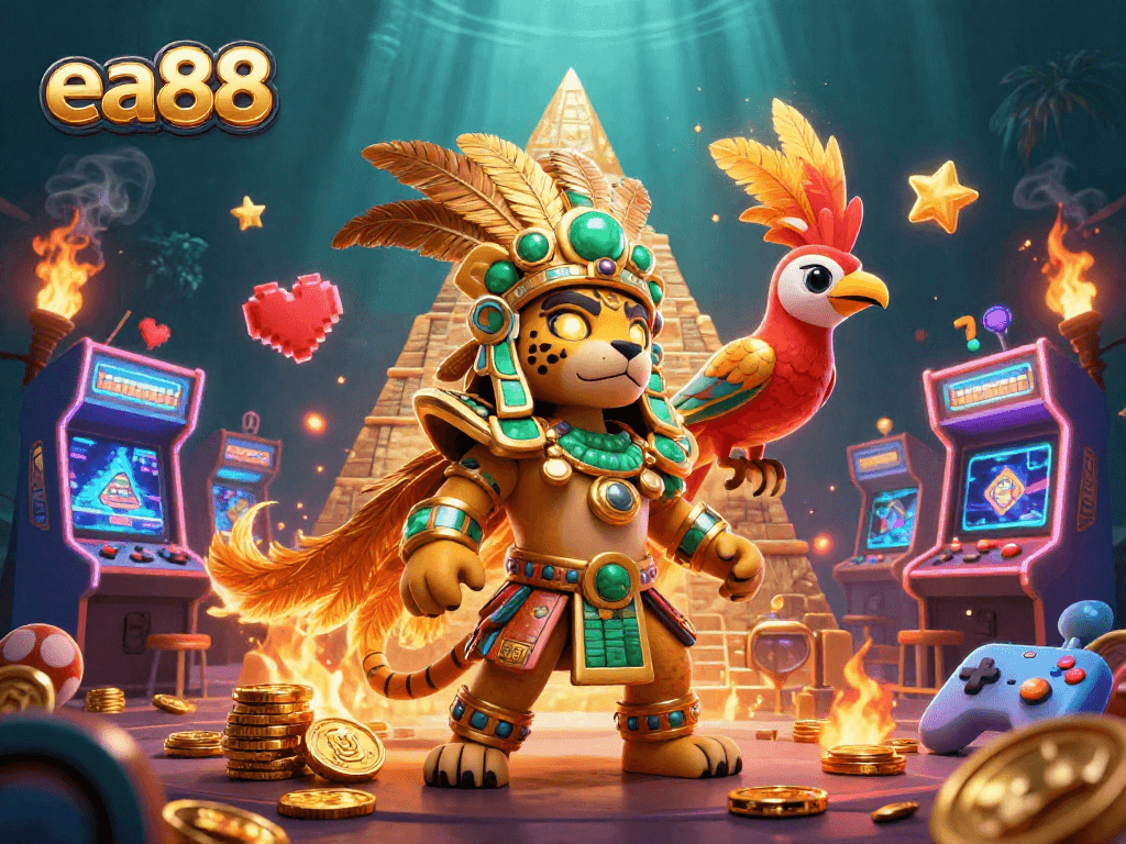 Experience the excitement of ea88 with engaging characters and vibrant casino elements in an immersive scene.