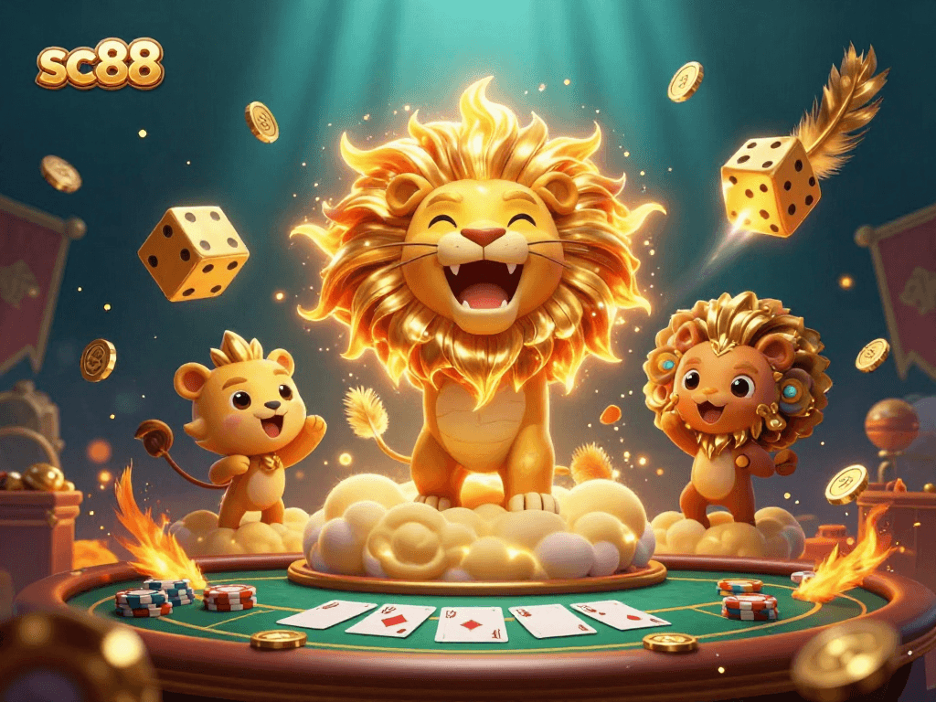 Experience thrilling action at sc88 with vibrant poker scenes and golden casino elements