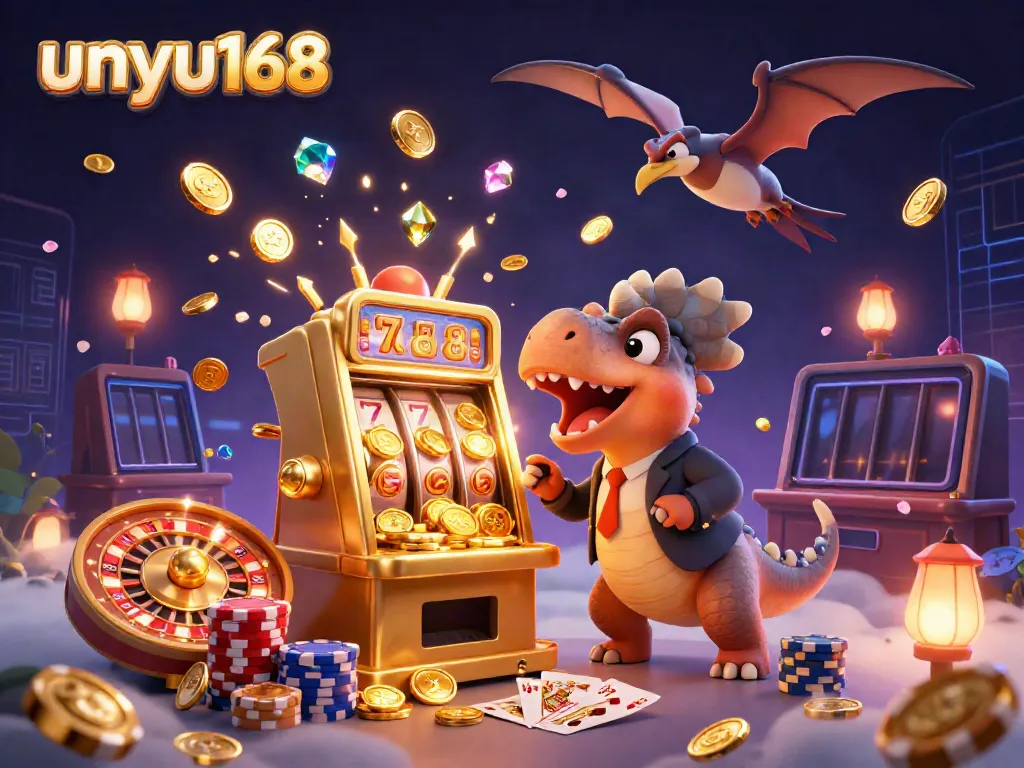 Unyu168 menyajikan pengalaman bermain dengan slot mesin emas dalam gambaran penuh warna dan kaya detail.