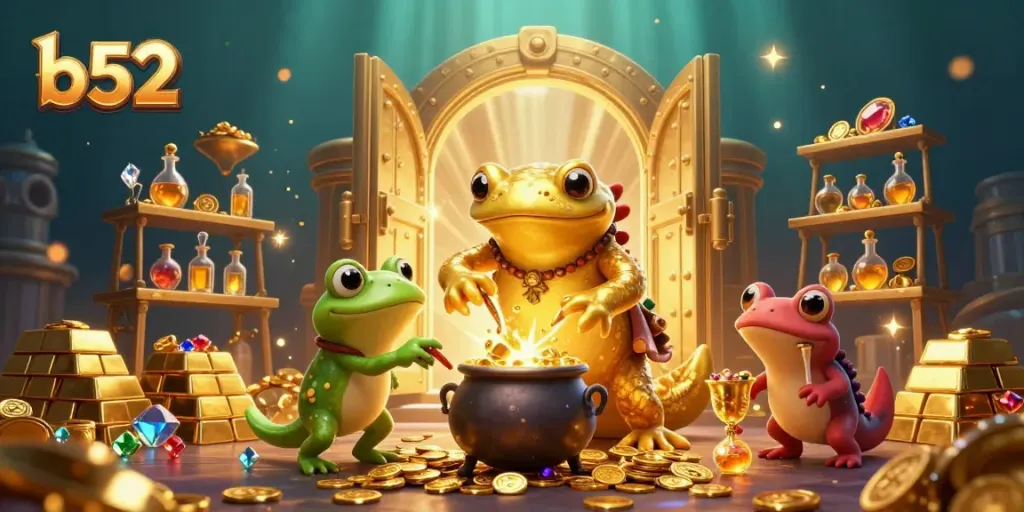 Play b52 and win gold coins as the alchemist transforms metals in a shimmering casino.
