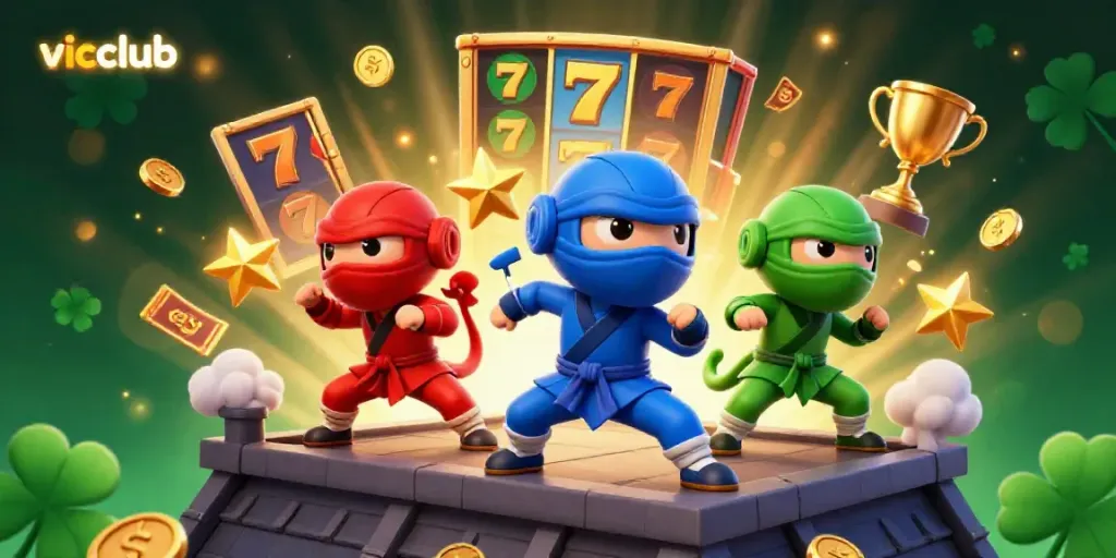 Enhance your gaming experience with vicclub's thrilling online slot games featuring ninja chameleons and action.