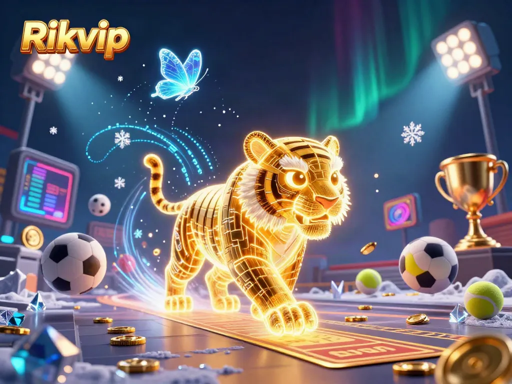 Experience exciting Rikvip casino action with a vibrant digital landscape filled with captivating elements.