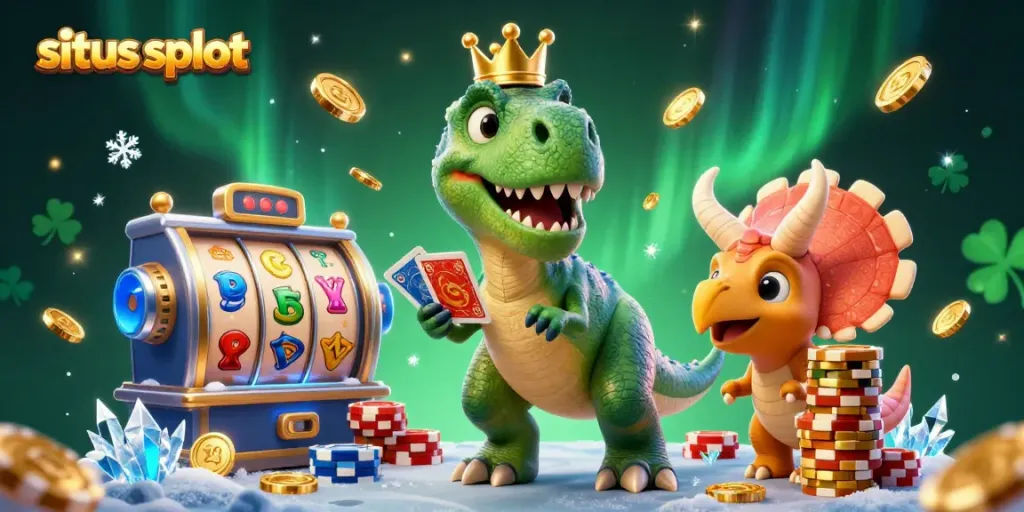 Menangkan jackpot di situs slot dengan T-Rex, pterodactyl, dan triceratops yang bermain.
