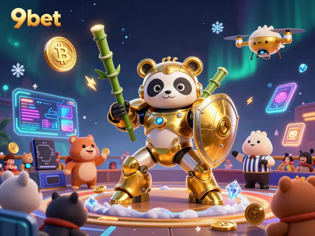 Engage in thrilling 9bet casino action with dynamic characters and vibrant gaming elements.