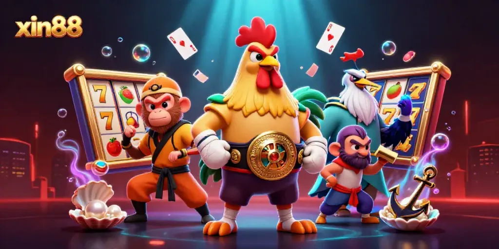 Experience winning moments with xin88 through vibrant 3D casino characters and engaging game elements.