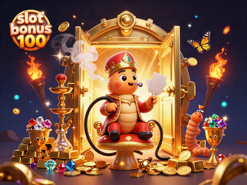 Engage in thrilling gameplay with the slot bonus 100, featuring vibrant imagery of riches and excitement.