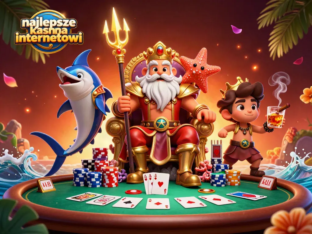 Engage in thrilling gameplay at najlepsze kasyna internetowe, featuring vibrant 3D characters and poker elements.