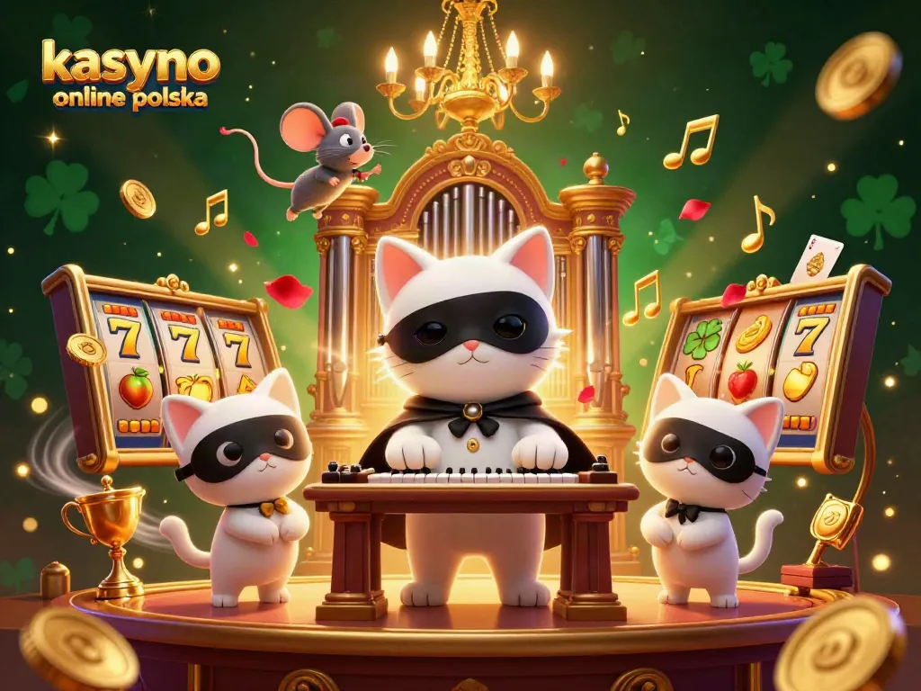 Experience an exciting 3D casino scene showcasing kasyno online polska with animated slot reels and character interactions.