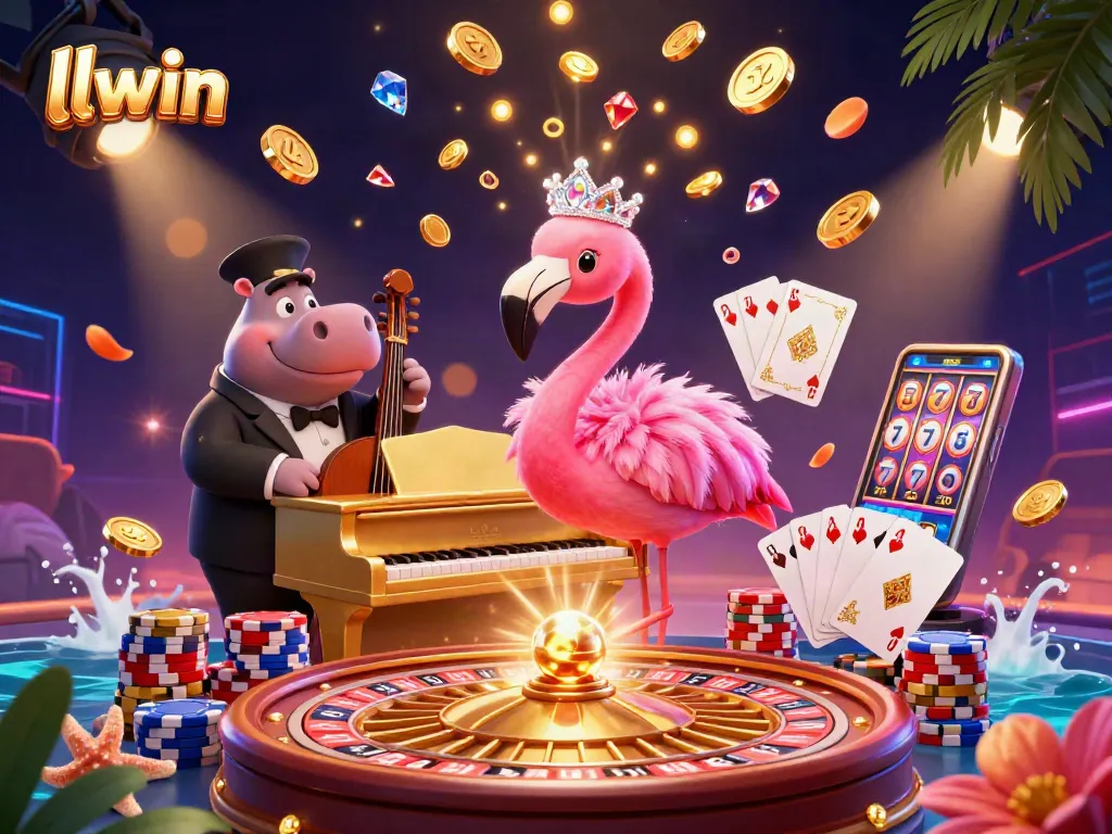 Experience thrilling gameplay at llwin with a lively casino scene featuring vibrant characters and dynamic gaming elements.