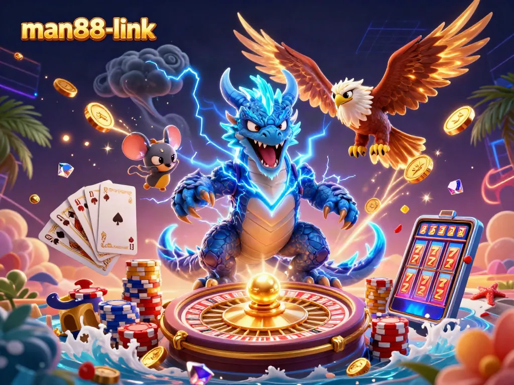 Spin the reels at man88-link and join powerful characters in an electrifying casino scene.