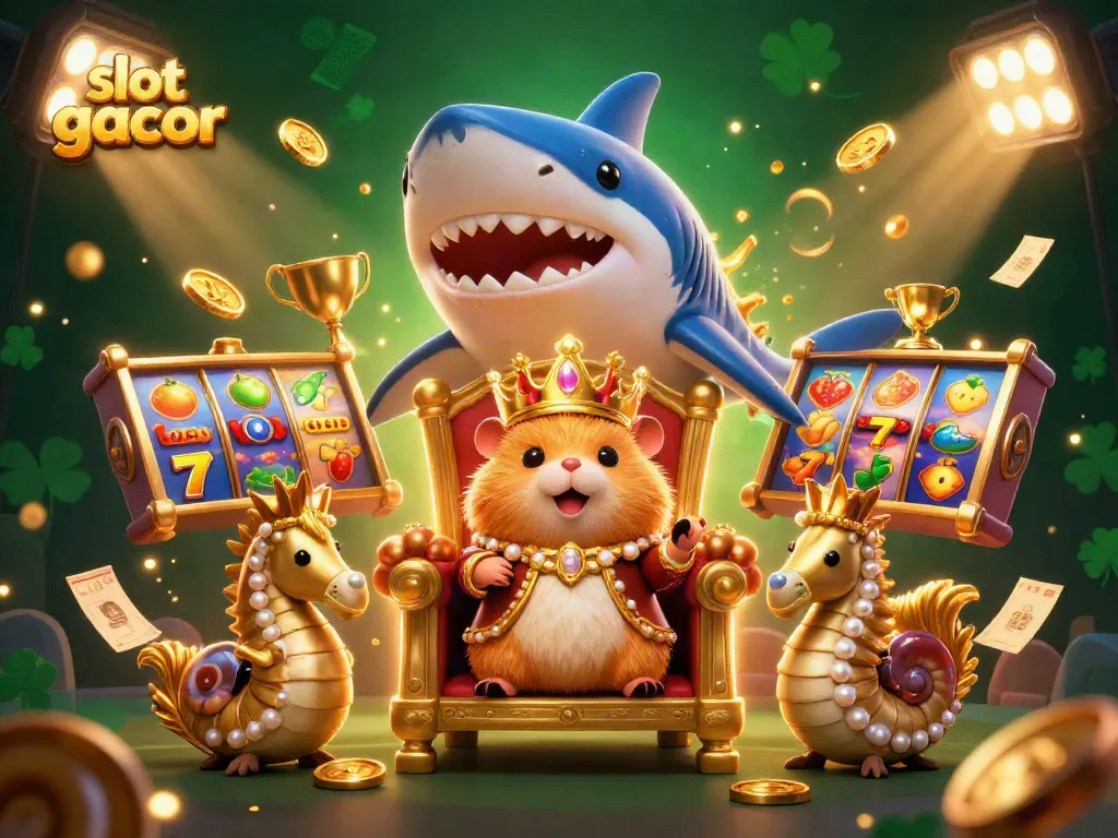 Engage with the thrilling slot gacor scene featuring a fierce hamster king and dynamic game elements.