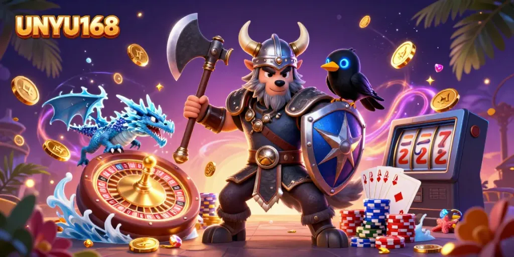 Menggali keseruan UNYU168 dengan Viking, naga, dan burung gagak di dunia kasino.