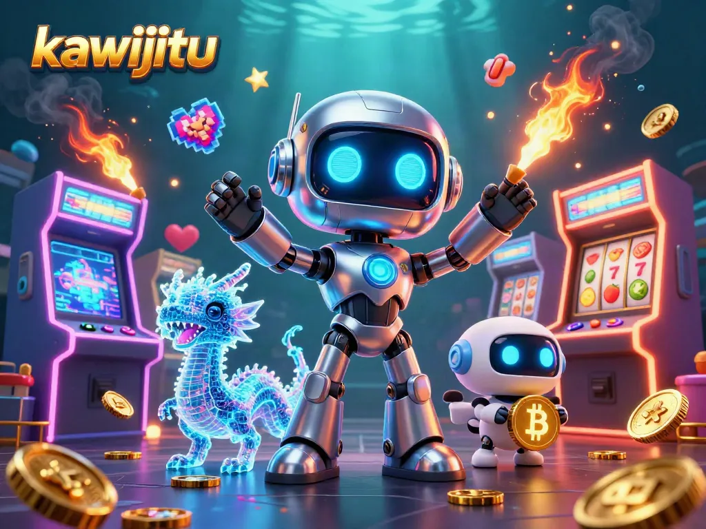 Kawijitu menghadirkan keseruan permainan dengan simbol slot dan karakter 3D futuristis yang menghibur.