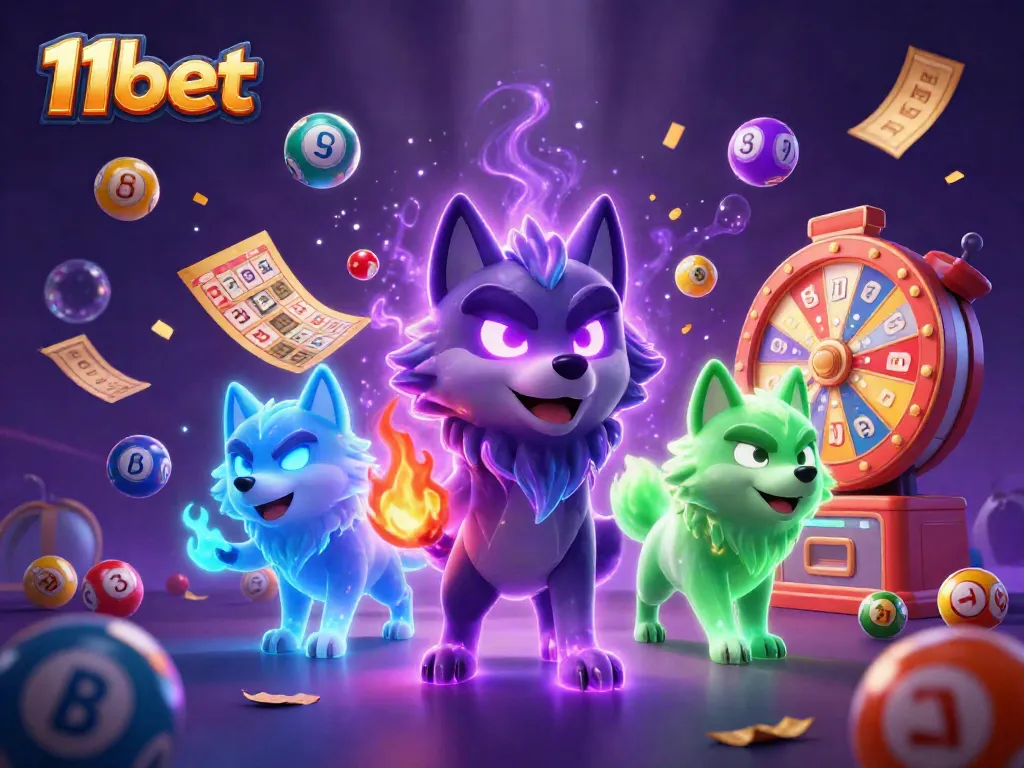 Join the excitement at 11bet, where glowing wolf leaders guide spirited gameplay with dynamic lottery elements.