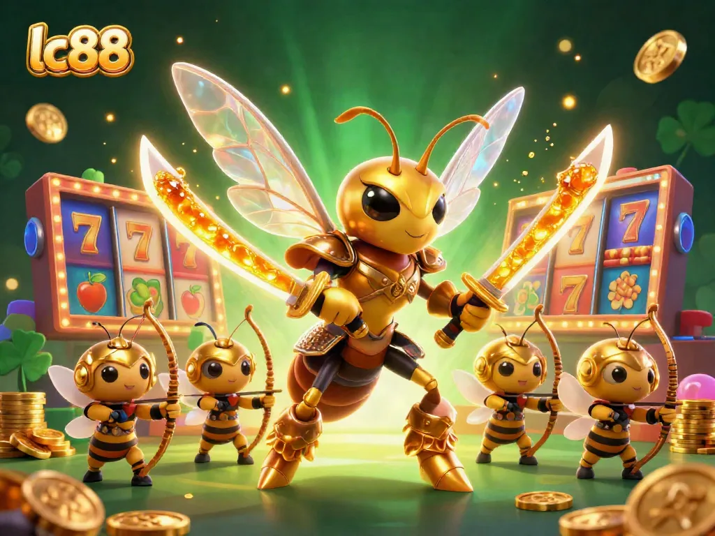 Experience thrilling slot gameplay with lc88, featuring unique characters and vibrant casino elements.