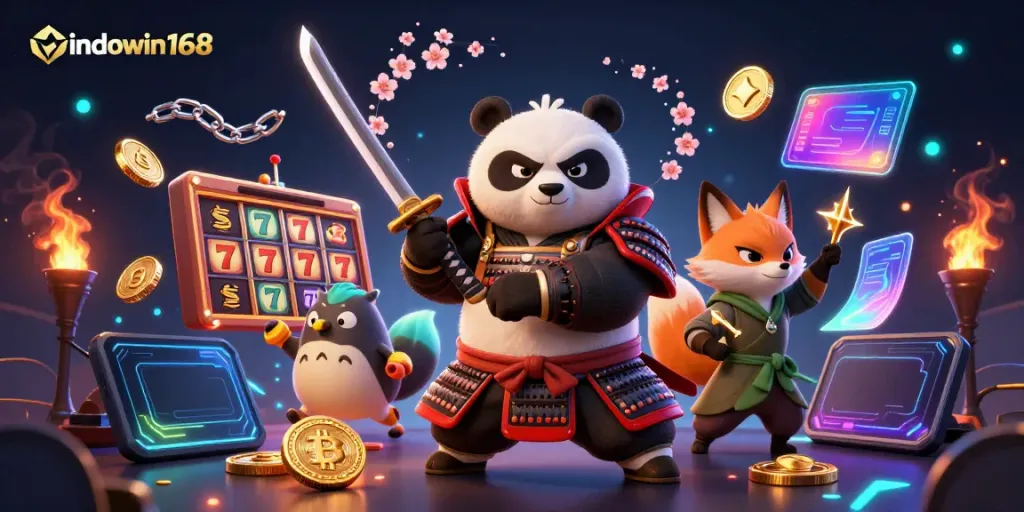 Gameplay seru dengan indowin168, panda samurai dan arowana menghadirkan atmosfer kasino menegangkan.