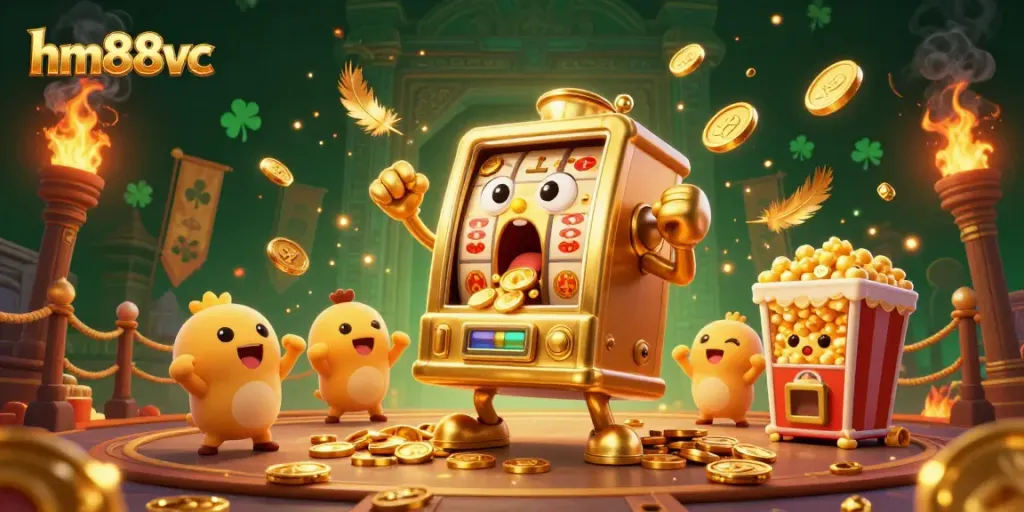 Celebrate big wins with hm88vc as golden slot machines come alive and jackpot coins rain down!