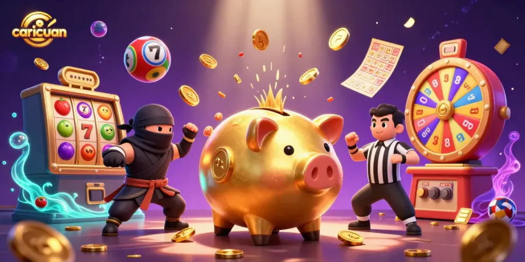 Menangkan jackpot di caricuan dengan ilustrasi 3D karakter kasino yang memukau.