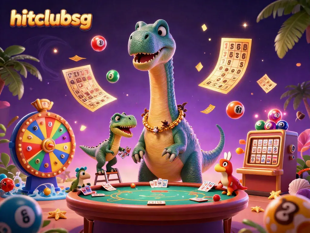 Engage in thrilling gaming excitement with hitclubsg, featuring a dynamic casino scene.