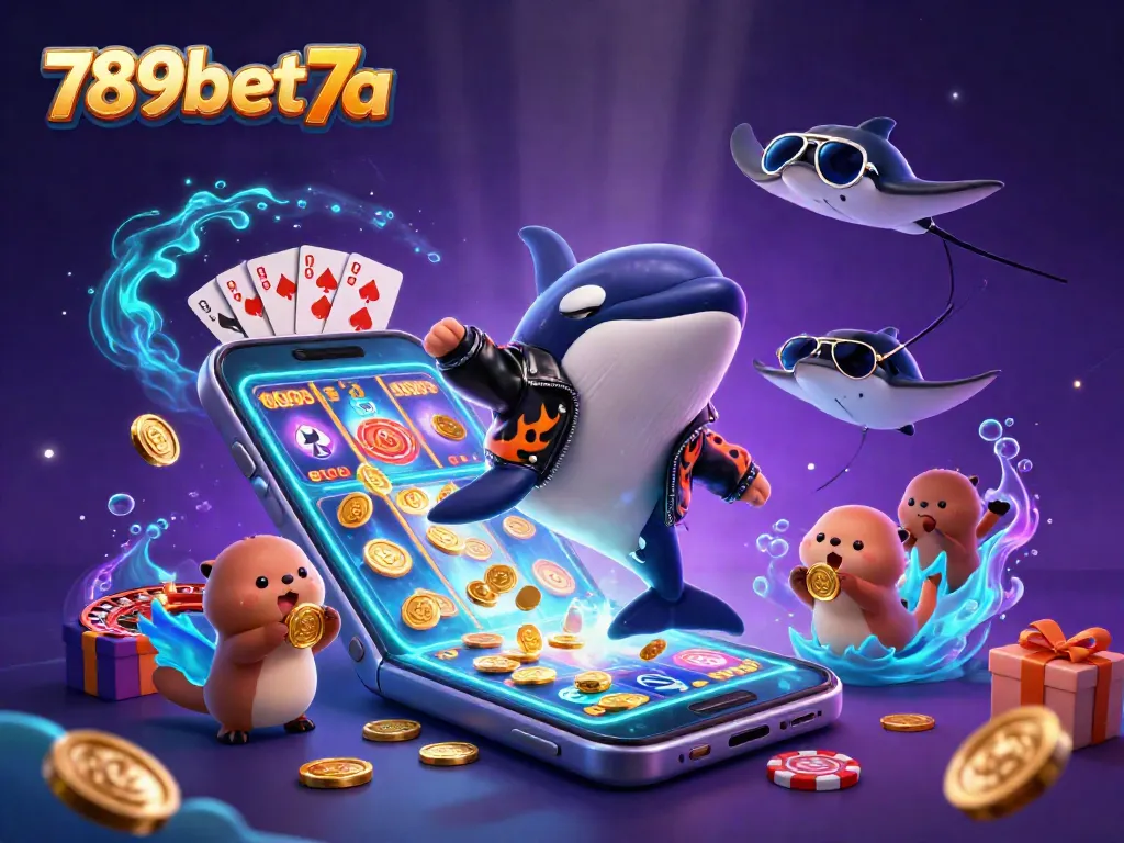 Experience thrilling gameplay at 789bet7a with vibrant scenes of cartoon characters enjoying casino action.