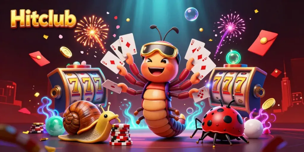Experience exciting gameplay with Hitclub's animated casino world featuring vibrant 3D characters and games.