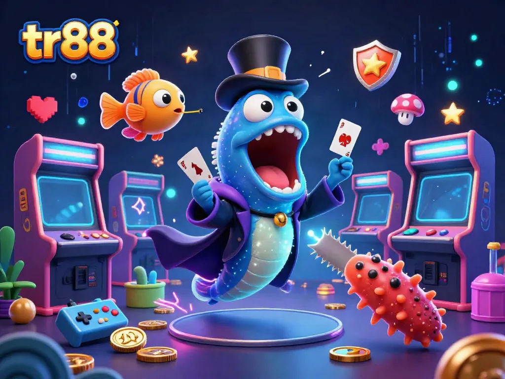 Experience the captivating world of tr88 with a magical deep-sea eel in a casino scene.