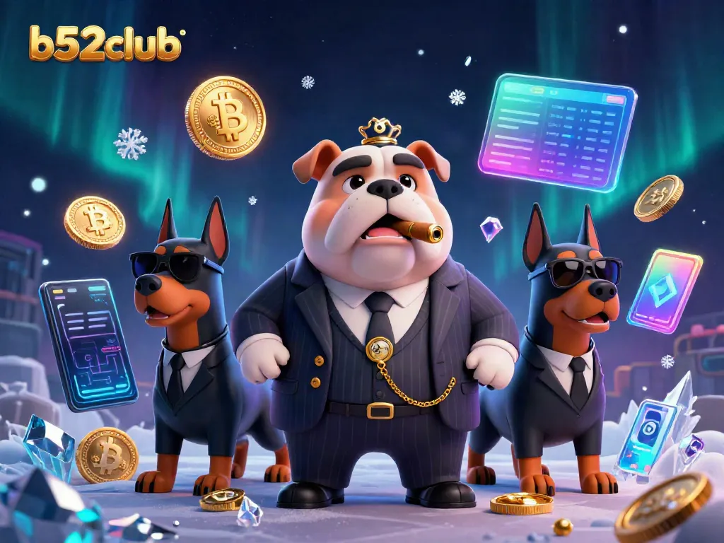 Experience thrilling gaming with b52club, featuring animated mafia characters and vibrant casino elements.