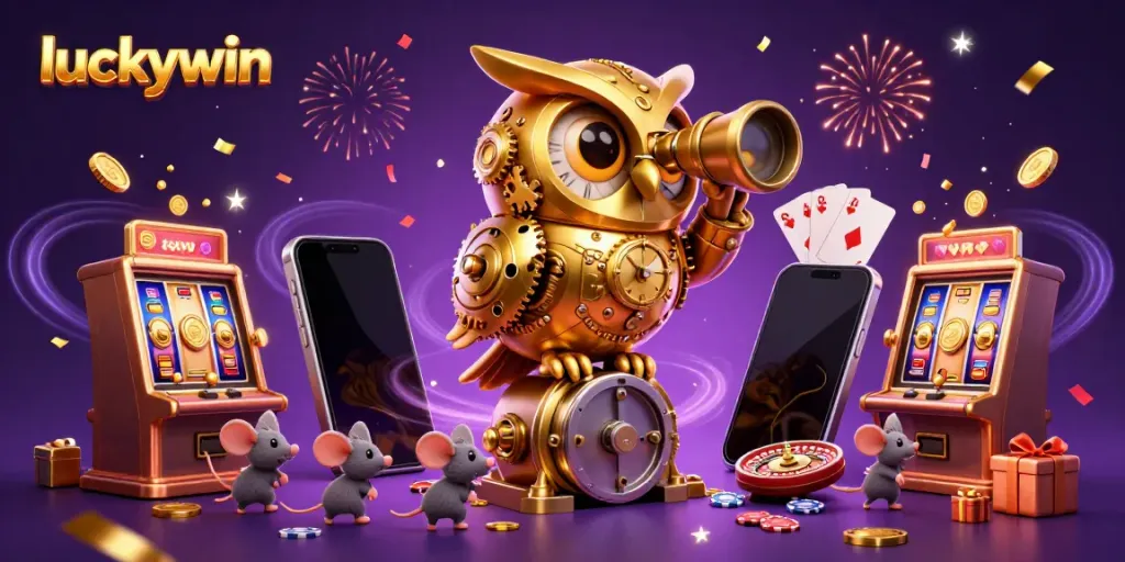Experience thrilling gameplay with luckywin in a dazzling animated casino scene.