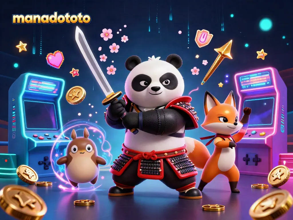 Engage in dynamic gaming adventures with manadototo's enchanting characters amidst an electrifying casino scene.