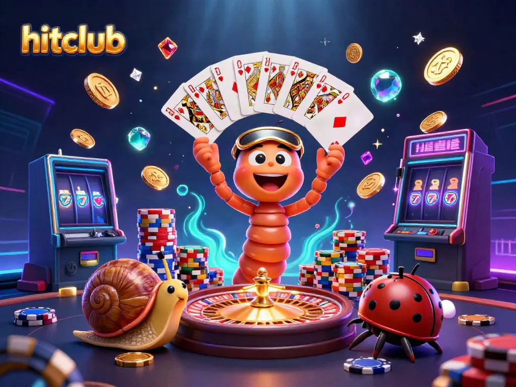 Experience the excitement at hitclub with vibrant casino characters and game elements