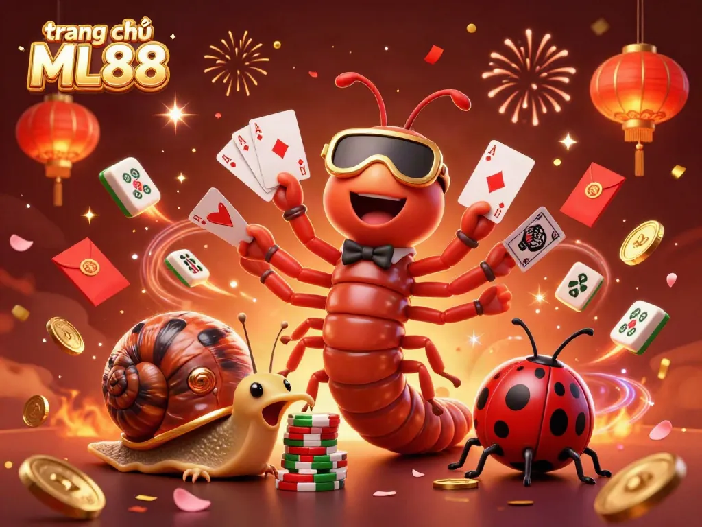 Experience thrilling wins at trang chủ ML88 with engaging 3D games and characters celebrating.