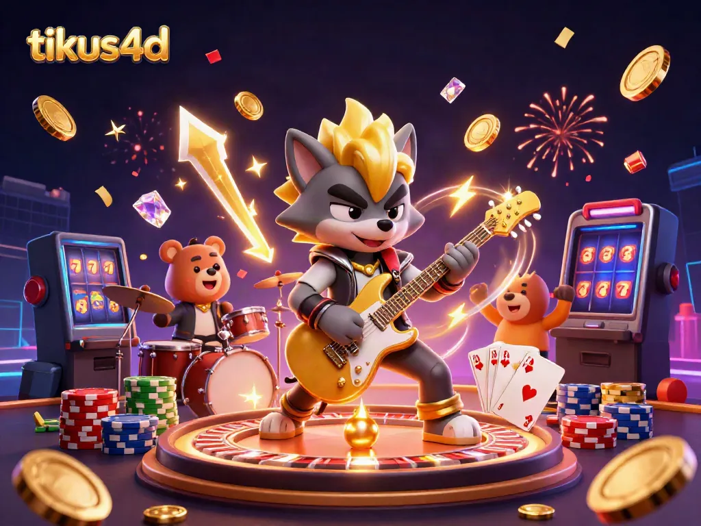 Experience the excitement of tikus4d with vibrant gameplay illustrations featuring casino elements.