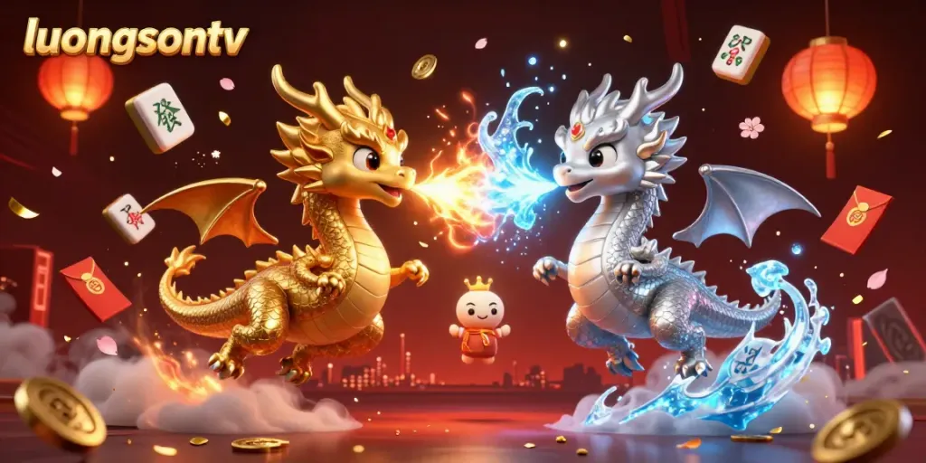 Experience exciting gameplay and winning with luongsontv's vibrant dragons in an exhilarating casino atmosphere.