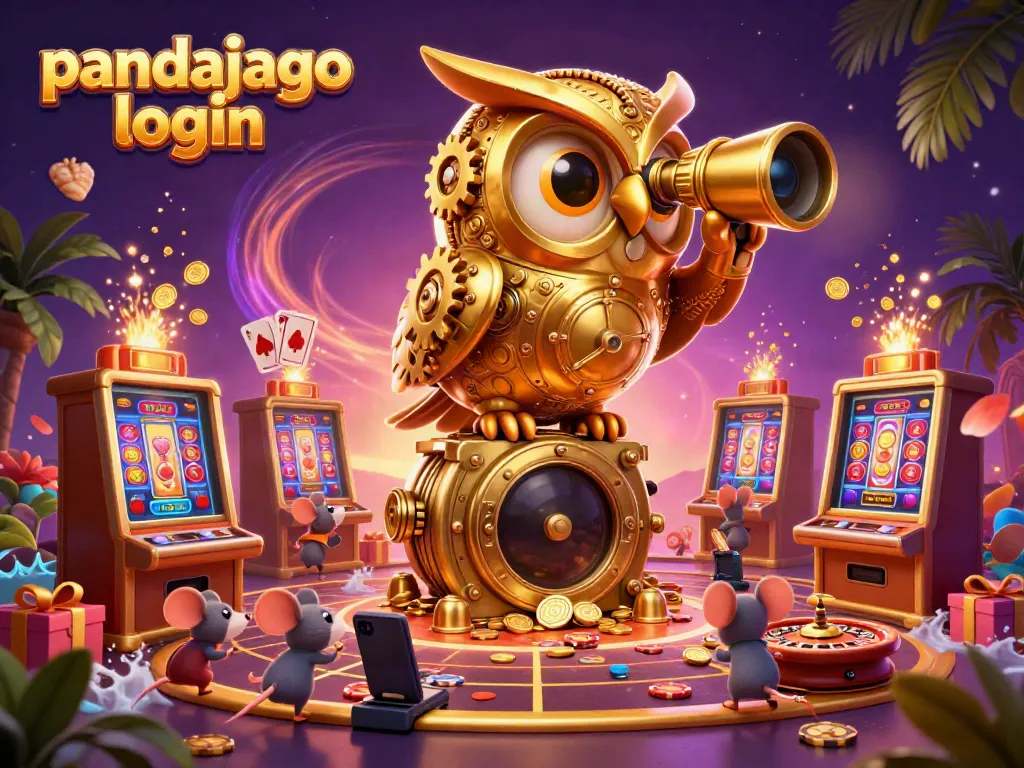 Pandajago login, mesin slot menyala dengan karakter unik, memberi pengalaman bermain yang mendebarkan.