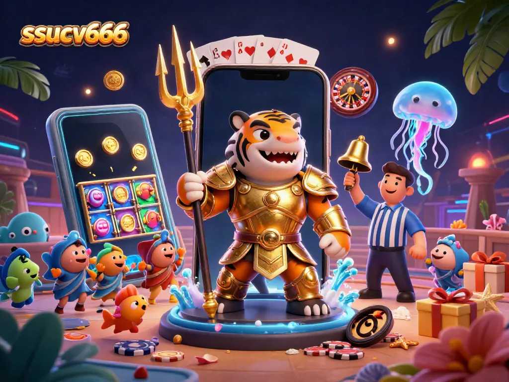 Engage with ssucv666 while exploring this dynamic underwater slot game scene.