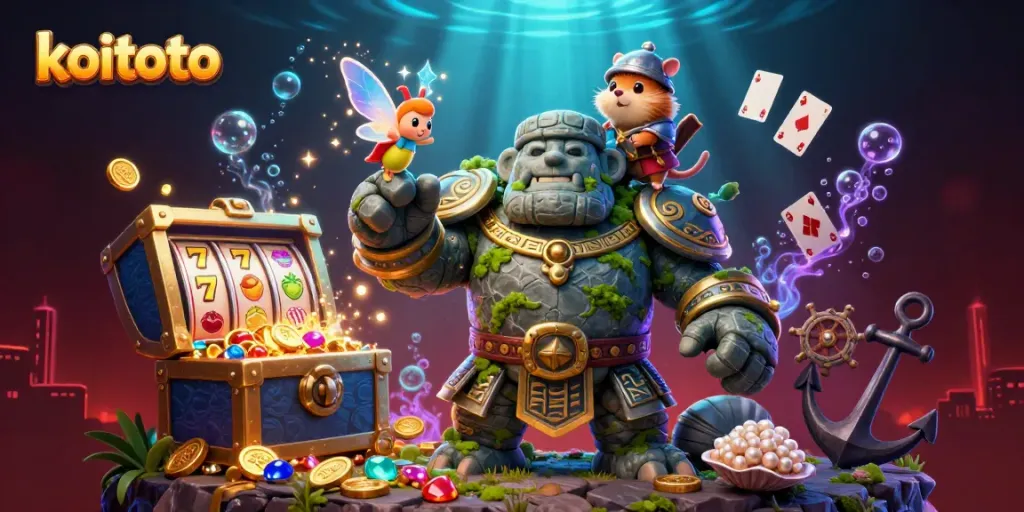 Koitoto mengundang pemain dengan ilustrasi slot dan karakter fantastis dalam perjudian online.
