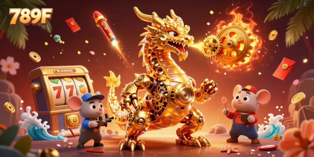 Experience thrilling excitement at 789F with a golden dragon and engaging slot games.