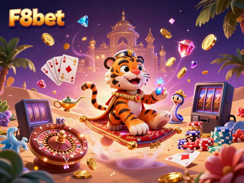 Experience the thrill of F8bet with vibrant casino adventures featuring a magical tiger sultan.