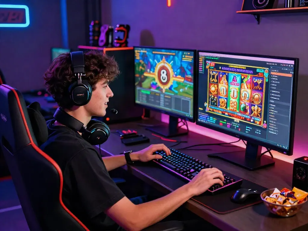 Exciting online gaming moment on Lumbung88 platform with vibrant colors and immersive atmosphere.