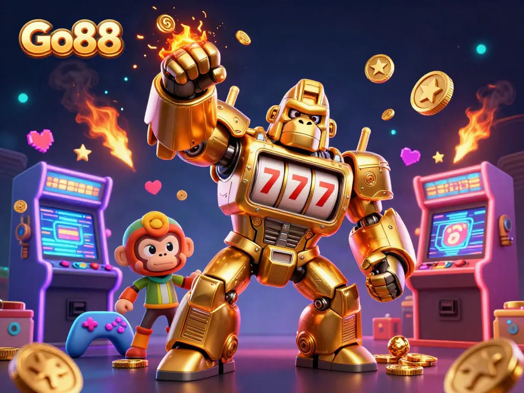Win big with Go88 in a vibrant casino world filled with colorful game elements and thrilling action.