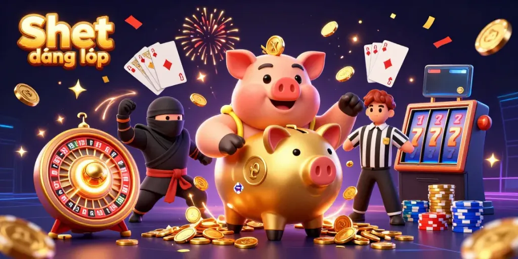 Experience the excitement of Shbet đăng nhập with a dynamic casino scene showcasing vibrant characters and action.