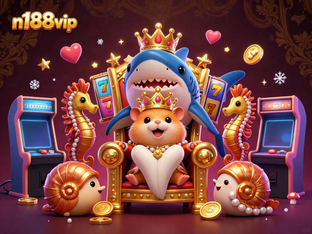 Experience engaging thrills with n188vip's dynamic casino world featuring a hamster king and fun game elements.